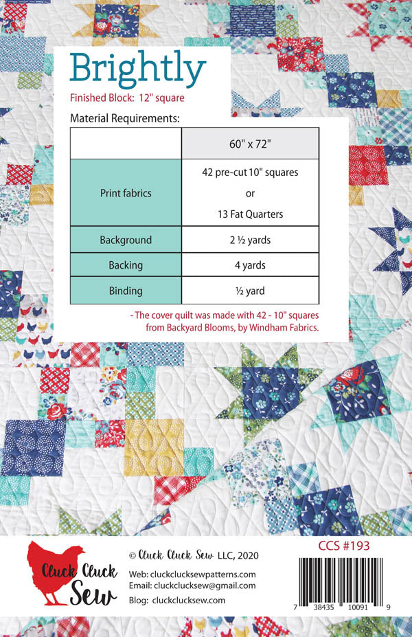Brightly Quilt Pattern by Cluck Cluck Sew