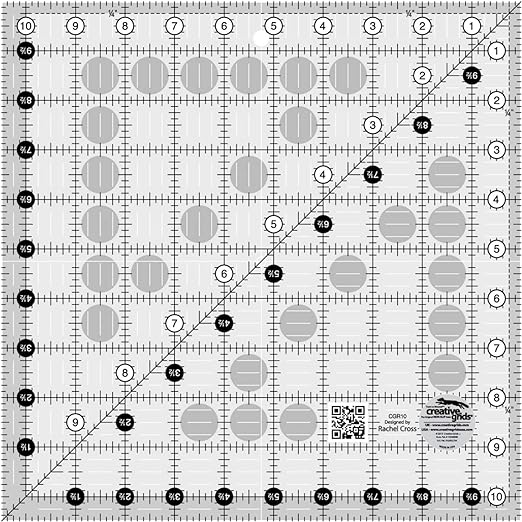 Creative Grids Quilt Ruler 10 1/2" Square