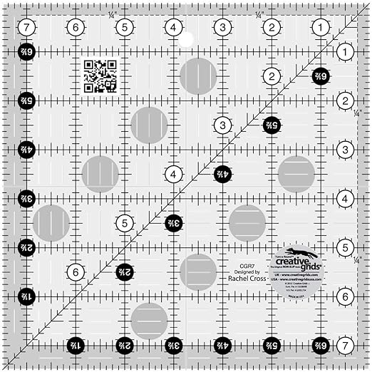 Creative Grids Quilt Ruler 7 1/2" Square