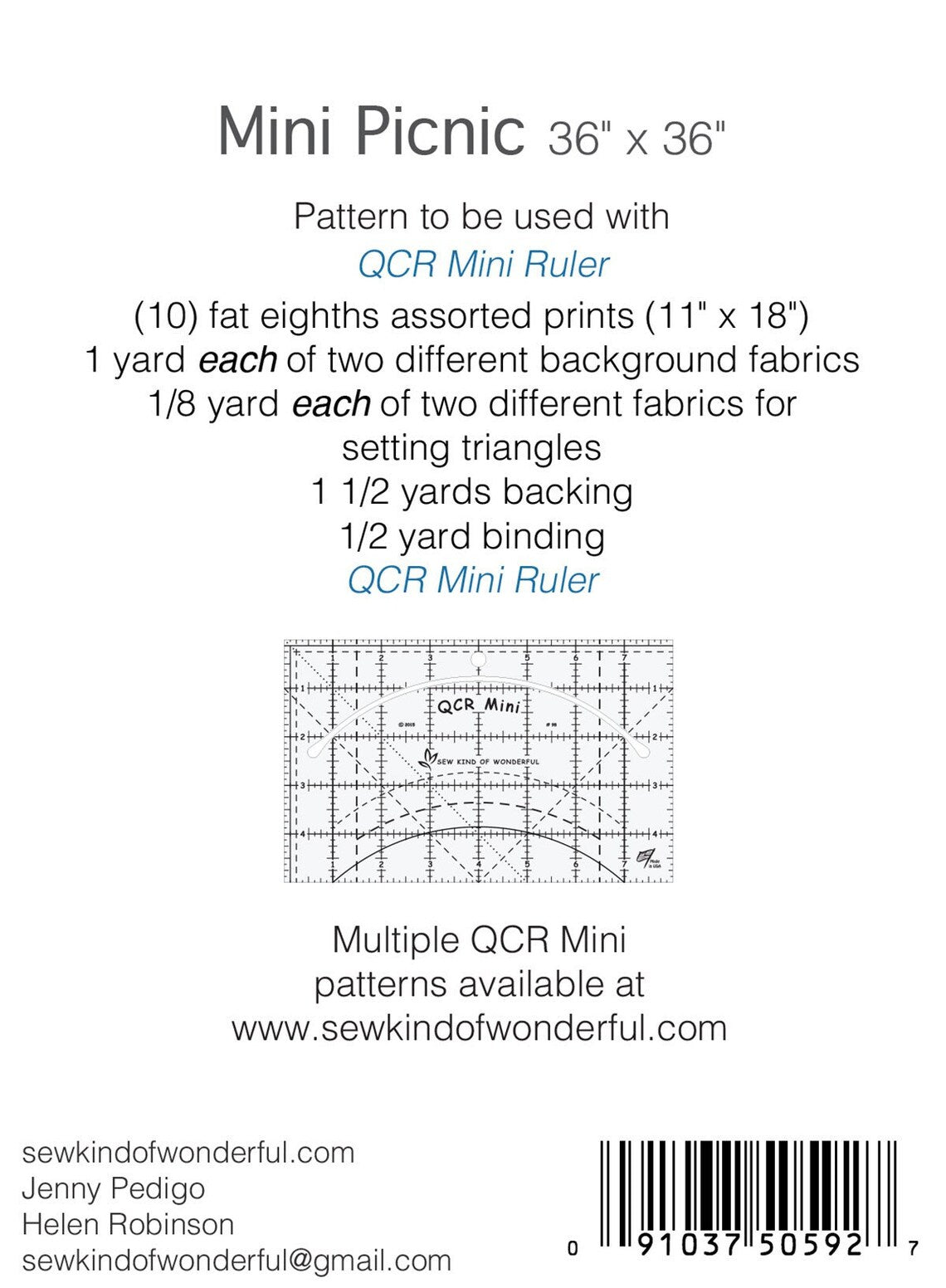 Mini Picnic Quilt Pattern by Sew Kind of Wonderful